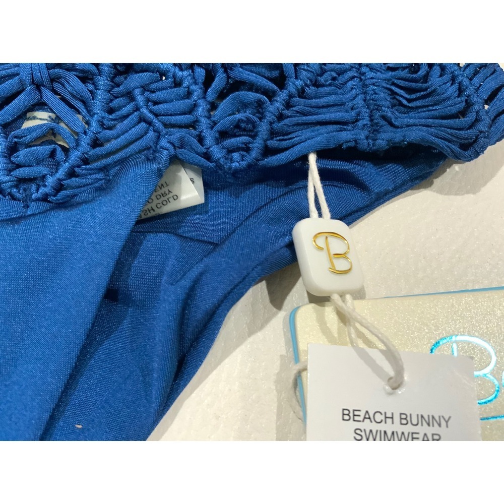 Beach Bunny Dakota Skimpy Macrame Bikini Bottom Symi Blue B18102B1 XS New - Picture 6 of 10